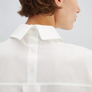 BUTTON DETAILED POPLIN SHIRT Sz